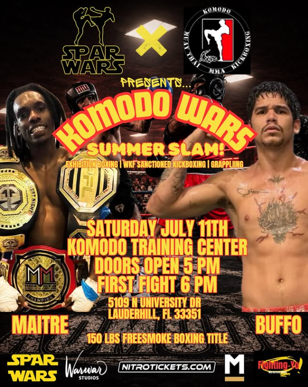 Komodo Wars Summer Slam event poster