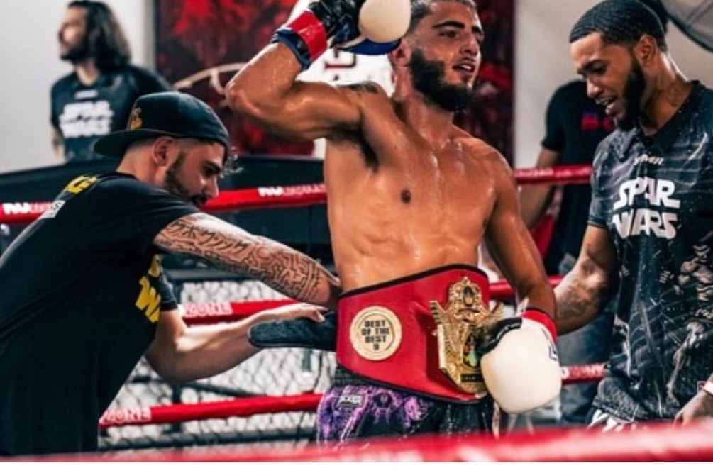 Christian Chango Romero with championship belt